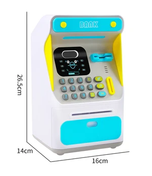 Aqumotic Dieťa Peniaze ATM Automatický Vklad a výber Stroj Karta Veľká-kapacita Heslo Prasiatko Úspory Box