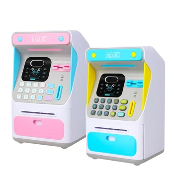Aqumotic Dieťa Peniaze ATM Automatický Vklad a výber Stroj Karta Veľká-kapacita Heslo Prasiatko Úspory Box