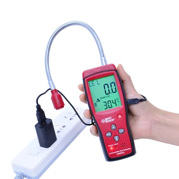 AS8800A Horľavý Zemný Prenosné Úniku Plynu Polohu Určiť Analyzer Tester Zvuk, Svetla, Alarm Detektor Plynu