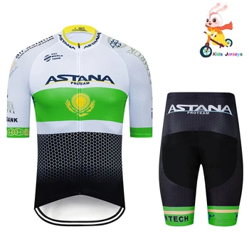 Astana Deti Cyklistické Dresy 2020 Pro Team Ropa Ciclismo Lete Krátky Rukáv Dresy Cyklistické Oblečenie Chlapci Rovnováhu Na Bicykli Oblečenie
