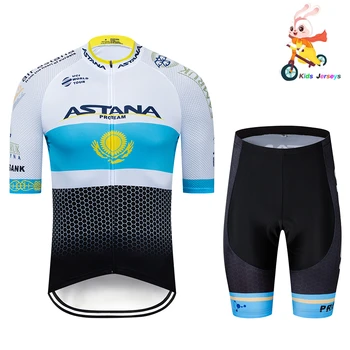 Astana Deti Cyklistické Dresy 2020 Pro Team Ropa Ciclismo Lete Krátky Rukáv Dresy Cyklistické Oblečenie Chlapci Rovnováhu Na Bicykli Oblečenie