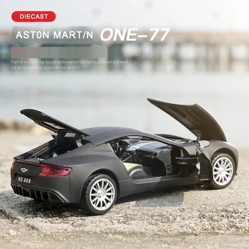 Aston Martin One-77 Kovové Autíčka , 1/32 Diecast Zmenšený Model, Kozliat S Vytiahnuť Späť Funkcia/Hudba/Svetlo/Openable Dvere