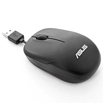 ASUS UT220 Pôvodné Teleskopická Cabel Káblové USB Optická Čierna Myš Notebook PC Optické Myši