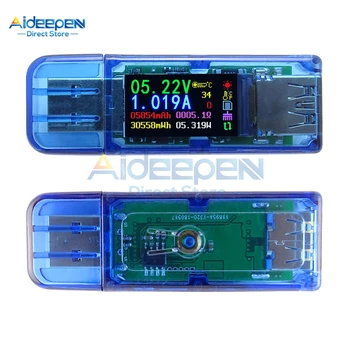 AT34 USB 3.0 Farebný LCD Displej Voltmeter Ammeter Napätie Prúd Meter Multimeter Nabitia Batérie Power Bank USB Tester