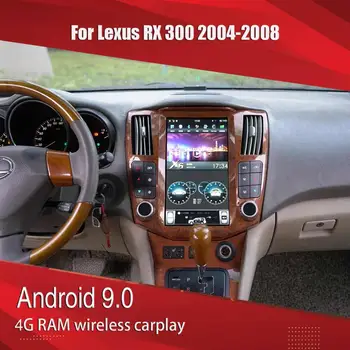AuCAR Android 9.0 auto multimediálne Pre Lexus RX300 RX330 RX350 2004-2008 1 DIN autorádio Tesla Štýl HD IPS 12.1