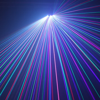 AUCD 3 Oko 500mW RGB Pole Optickej Siete Otáčania Pohybujú Ray Projektor Laserového Svetla Lúč DMX DJ Party Show Fáze Osvetlenie DJH3