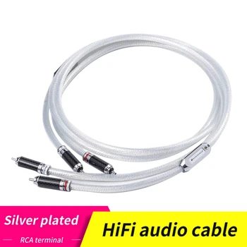 Audiomeca hifi audio kábel OCC strieborné pozlátené horúčka signálna čiara RCA kábel