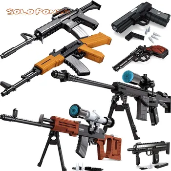 Ausini Zbrane, Techniku, Pištole, Zbraň Model SWAT WW2 Polícia Zbraň Moc Model stavebným Konštrukcia piestových Hračky