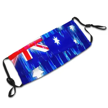 Austrália Vlajka Opakovane Úst Masky Filtra Pohode Kawaii Zábavné Vlastný Dizajn Masky Austrália Vlajky Zástavy Patriot Farby Krajiny