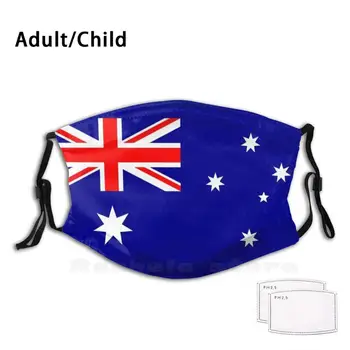 Austrálsky Maska , Austrália Vlajka Masky Tlač Umývateľný Filter Proti Prachu Úst Maska Austrália Austrália Austrália Austrália Tvár