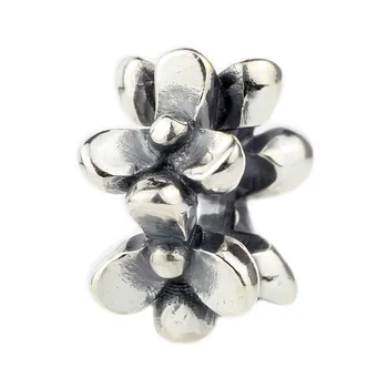 Autentické 925 Sterling Silver Kvety Sedmokrásky Kúzlo Perličiek Fit Značky Náramok Ženy Šperky