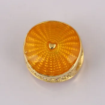 Autentické S925 Perličiek DIY Šperky Lúče Slnka Charms fit Lady Náramok Náramok Lady Darček Žltá Smalt