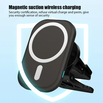 Auto Bezdrôtovú Nabíjačku Stáť na Air Vent Mount Magnetického Držiaka Telefónu, pre iPhone 12 Pro Rýchle Bezdrôtové Nabíjanie pre iPhone 12