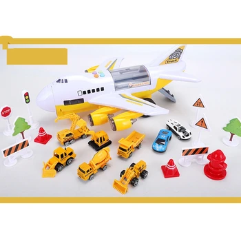 Auto Hračky Set s prepravou Nákladu Lietadlo Vzdelávacie Konštrukciu Vozidla Automobilová súprava pre Deti s Veľkými Hrať Mat