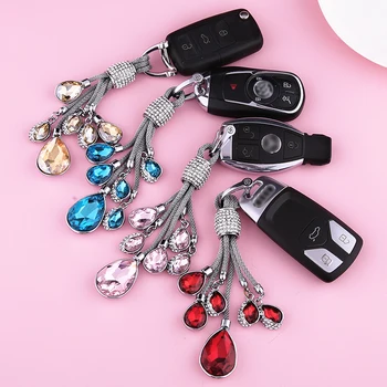 Auto Keychain prívesok na Auto Krúžok keyring Metal Crystal Fashion reťazca Pre BMW Benz AMG Jeep Audi Buick Ford Nissan Mazda Kia