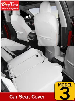 Auto Kryt Sedadla Pre Tesla MODEL 3 PU Úplne Uzavretý Priedušná Pohodlný Interiér Upravený Dekorácie