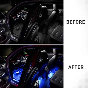 Auto LED Interiérové LED Dekoratívne Svetlo Pre Audi A3 8 L 8V 8P A4 B5 B6 B7 B8, A5 A6 C5 C6 C7 A7 A8 D2 D3 TT Q3 Q5 Q7 S5 Príslušenstvo