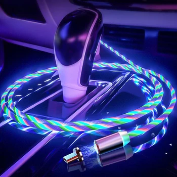 Auto Magnetické LED Svetelný Kábel Rýchle Nabíjanie Telefónu Nabíjačku Pre BMW E46 E39 E90 E60 F30 Peugeot 206 207 307 308 Chevrolet Cruze