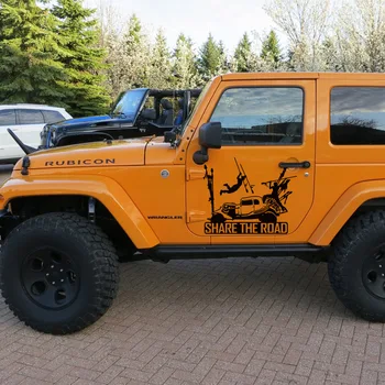 Auto Obtlačky Bočné Dvere Mad Max Zdieľať Ceste Grafický Vinyl Upravené Dekoračné Polepy Áut Na Jeep Wrangler Unlimited Rubicon