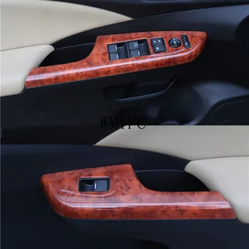Auto okenného Skla Zdvihákov Panel Prepínať ABS Uhlíkových vlákien Vnútorné Trim Nálepky 4pcs Na Honda CRV CR-V 2012 2013 2016