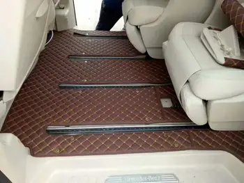 Auto podlahové rohože 3 Riadok Líniové Set + Kufor mat pre Mercedes-Benz vito Viano mat w447 V triede Metris koberce