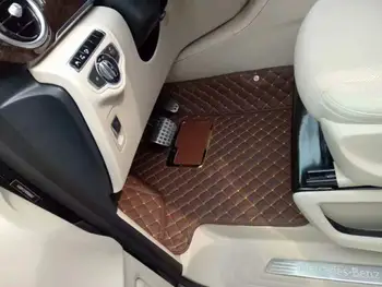 Auto podlahové rohože 3 Riadok Líniové Set + Kufor mat pre Mercedes-Benz vito Viano mat w447 V triede Metris koberce