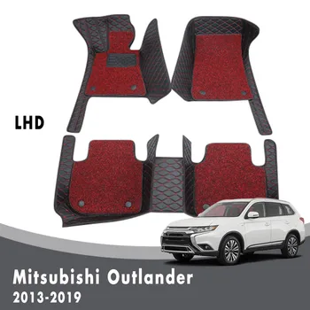 Auto Podlahové Rohože Pre Mitsubishi Outlander 5 Sedadiel 2019 2018 2017 2016 2013 Luxusné Dvojvrstvové Drôtené Slučky Koberce Vlastné