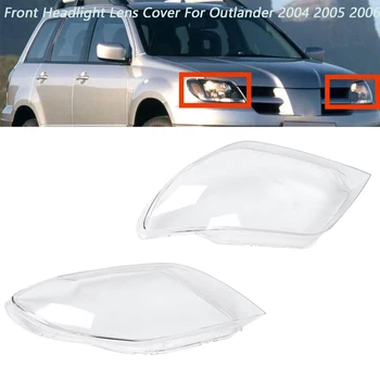 Auto Predného Svetlometu Vedúci Svetlo Lampy Objektív Shell Náhradný Kryt pre Mitsubishi Outlander 2004 2005 2006