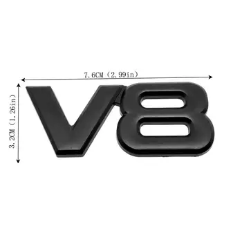Auto Príslušenstvo Kovové Znak Samolepky pre V8 Motorom Logo Obtlačky na Land Rover Freelander Renault Clio, BMW X5 Ford Focus MG MG6