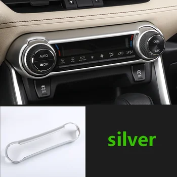 Auto príslušenstvo Pre Toyota RAV4 XA50 2019 ABS matný Interiér, Klimatizácia Tlačidlo Prepnúť Krúžok Kryt Výbava 1pcs