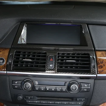 Auto Príslušenstvo Uhlíkových Vlákien Štýl Pre BMW X5 X6 E70 E71 na obdobie 2008-2013 ABS Auto Dekorácie Interiéru Pásy Rám, Kryt Výbava Nálepky