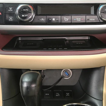 Auto QI Bezdrôtová Nabíjačka pre Toyota Highlander-2019 mobilný Telefón, Nabíjačku Nabíjaciu podložku Príslušenstvo