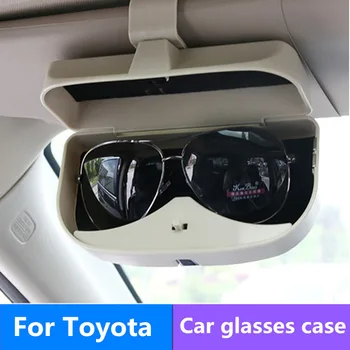 Auto slnečné Okuliare Prípade Držiak na Okuliare Úložný Box pre Toyota CHR C-H C H 2016 2017 2018 Corolla Rav4 Ralink YARiS Camry