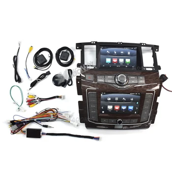 Auto stereo multimediálny prehrávač autoradio Pre Nissan Patrol Y62 Android Rádio na roky 2010-2020 Duálny displej originálne auto stereo 360 fotoaparát