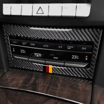 Auto stredovej Konzoly Klimatizácia CD Panel Dekorácie, Nálepky, Výbava Pre Mercedes Benz Triedy E W212-15 Uhlíkových Vlákien Obtlačky