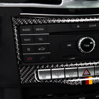 Auto stredovej Konzoly Klimatizácia CD Panel Dekorácie, Nálepky, Výbava Pre Mercedes Benz Triedy E W212-15 Uhlíkových Vlákien Obtlačky