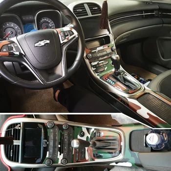 Auto-Styling 3d/5D Uhlíkových Vlákien Interiéru Vozidla stredovej Konzoly Zmena Farby Liatie Nálepky, Nálepky Pre Chevrolet Malibu 2012-