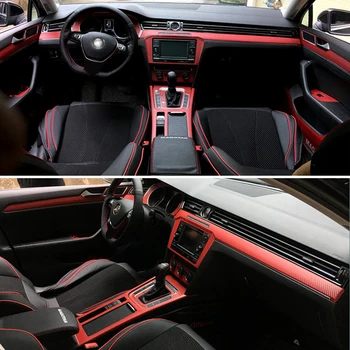Auto-Styling 5D Uhlíkových Vlákien Interiéru Vozidla stredovej Konzoly Zmena Farby Liatie Nálepky, Nálepky Pre Volkswagen Passat B8 2017-2019