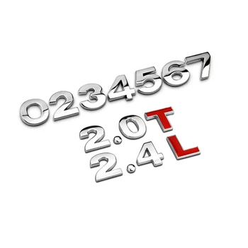 Auto Styling Auto 3D Kovov 1.2 L 1.4 L 1,5 L 1.6 L 1.8 L 2,0 L 2.4 L 3.0 L Logo Nálepky, Znak, Odznak Obtlačky Pre Lada Toyota, Mazda Opel atď
