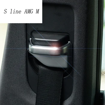 Auto styling Bezpečnostného pásu ozdobného rámu Orezania sa vzťahuje Nálepky Na Mercedes Benz Triedy S W222-2017 Interiéru Auto Príslušenstvo