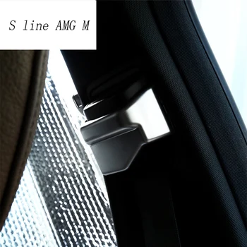 Auto styling Bezpečnostného pásu ozdobného rámu Orezania sa vzťahuje Nálepky Na Mercedes Benz Triedy S W222-2017 Interiéru Auto Príslušenstvo