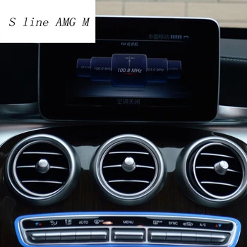 Auto Styling Centrum Ovládanie Navigačnej Obrazovke ochranný kryt Nálepky Výbava Panel Pre Mercedes Benz C trieda W205 GLC Príslušenstvo