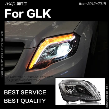 Auto Styling Head Lampa pre GLK300 Svetlomety 2012-X204 GLK260 LED Reflektor DRL Dynamického Signálu Hid Bi Xenon Auto Príslušenstvo