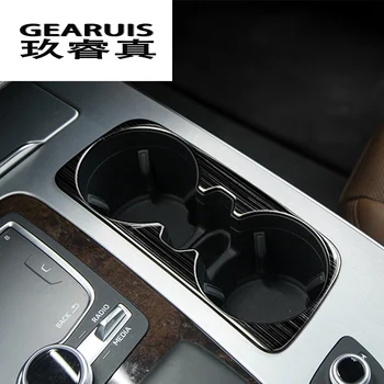 Auto Styling Interiér z Nerezovej Ocele, nálepky Vody Držiak Panel Výzdoba Zahŕňa Nálepky Výbava Pre Audi Q7 Auto Príslušenstvo
