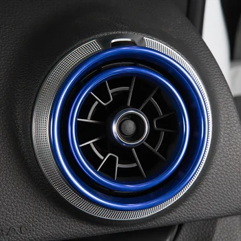 Auto Styling Konzoly klimatizácia Ventilačné Rám, Kryt Výbava Pre Audi A3 8V 2013-2019 Interiérové Doplnky odvzdušňovací Kruhu Obtlačky