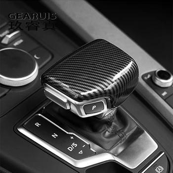 Auto Styling Pre Audi A4 B9 A5 Uhlíkových Vlákien stredovej Konzoly Radenie Týka Nálepky Multimediálne Handrest panel Rám Dekorácie