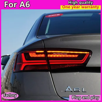 Auto styling Pre Audi A6 zadné svetlá 2012-2016 pre A6 zadné LED svetlá DRL + dynamické zase +brzdové+Rever+Zadné hmlové zadné svetlo montáž