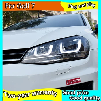 Auto Styling pre VW Golf 7 Svetlomety Golf7 LED Reflektor je GLAXAY Dizajn DRL Schoval Hlavu Lampy Angel Eye Bi Xenon Lúč Príslušenstvo