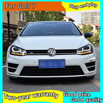Auto Styling pre VW Golf 7 Svetlomety Golf7 LED Reflektor je GLAXAY Dizajn DRL Schoval Hlavu Lampy Angel Eye Bi Xenon Lúč Príslušenstvo