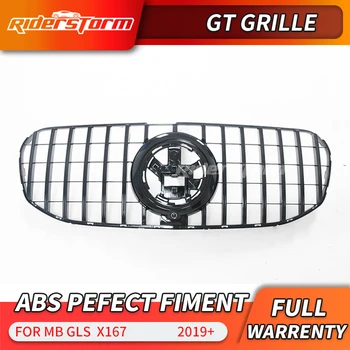 Auto styling Stredná mriežka pre GLS 2020 GLS450 4MATIC X167 ABS plast GT prednej mriežky vertical bar